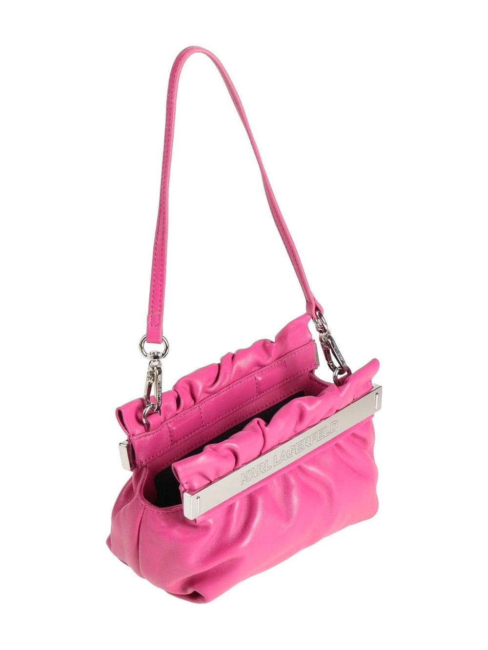 Rose Pink Karl Lagerfeld Paris Lambskin Mini Bag Clutch Cloud 8x4x4